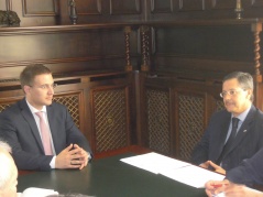 9 August 2012 National Assembly Speaker MA Nebojsa Stefanovic and Algerian Ambassador to Serbia Abdelkader Mesdoua